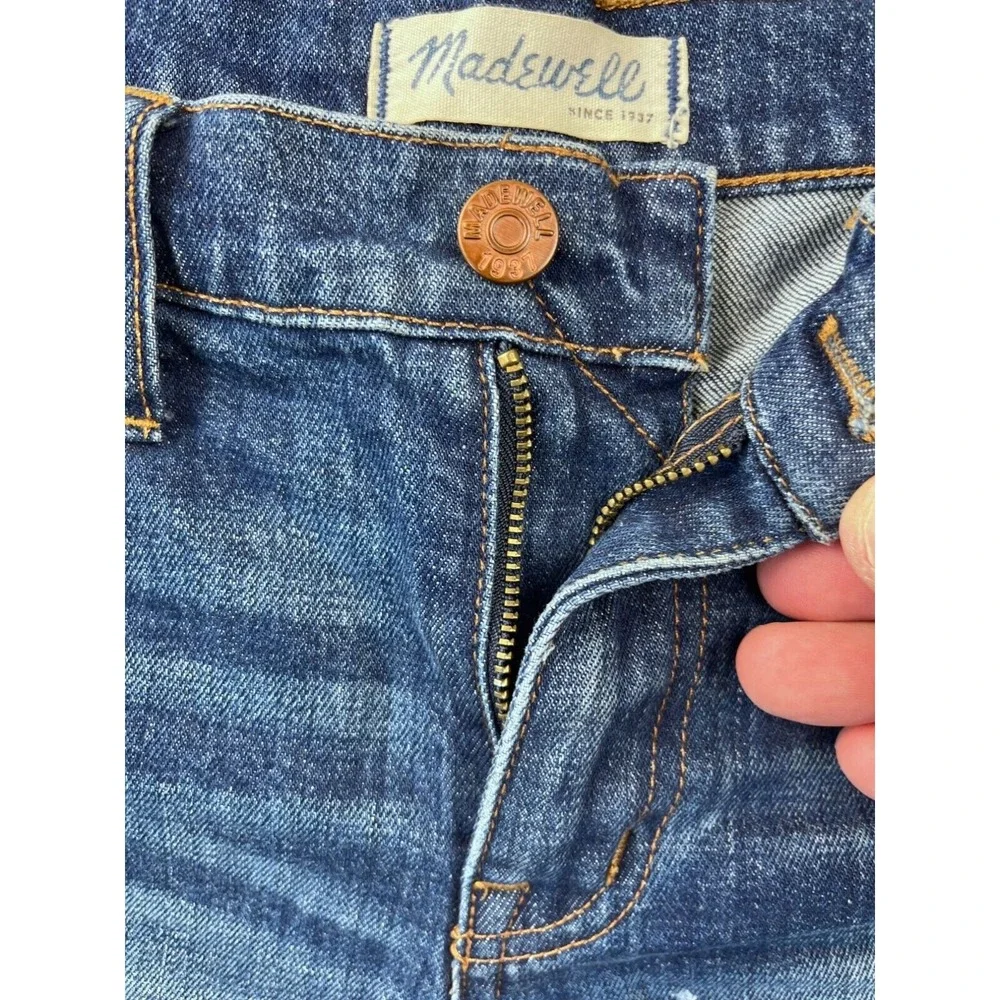 Madewell Womens Slim Boyjean Denim Cutoff‎ Shorts Size 28 Distressed Frayed Hem